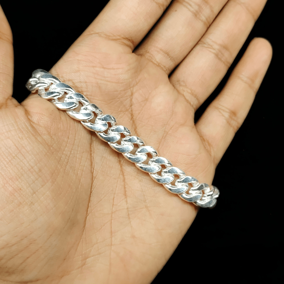 Unleash your inner charm with our exclusive Silver Fancy Men's Bracelets. trusted quality & affordable prices shop for Silver Bracelets For Men Now